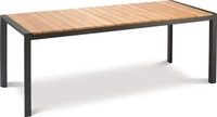 Barths Outdoor-Dining-Tisch ?Paros? 160x90 Teakholz Aluminium Sand/Anthrazit