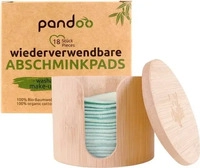 pandoo 18 wiederverwendbare Abschminkpads | inkl Aufbewahrungsbox aus Bambus | 100%