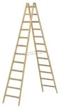 Hymer 7141024 Holz-Sprossenstehleiter beidseitig