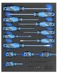 GEDORE 2005 CT2-2160 Schraubendreher-Satz in Check-Tool-Modul, 15-teilig