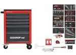 GEDORE R21560002 Werkzeugsatz im Werkstattwagen MECHANIC rot 166-teilig