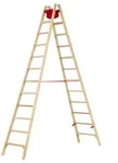 Hymer 7149924 Holz-Stufenstehleiter beidseitig