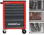 GEDORE R21560004 Werkzeugsatz im Werkstattwagen MECHANIC rot 129-teilig