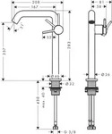 Hansgrohe WTM 240 Tecturis S Fine CoolStart mit Push-Open Ablaufgarnitur chrom