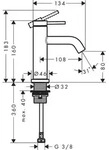Hansgrohe Tecturis S Standventil 80 ohne Ablaufgarnitur chrom
