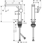 Hansgrohe WTM 150 Tecturis E Fine CoolStart EcoSmartu. m. Push-Open Ablaufg. c...