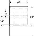 Geberit ONE Unterschrank f&uuml;r WT/-Platte 4 Schubl., 133,2x50,4x47cm, Eiche