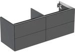 Geberit ONE Unterschrank f&uuml;r WT/-Platte 4 Schubl., 133,2x50,4x47cm, schwarz...