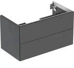 Geberit ONE Unterschrank f&uuml;r WT/-Platte 2 Schubl., 88,8x50,4x47cm, schwarz matt