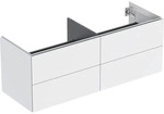 Geberit ONE Unterschrank f&uuml;r WT/-Platte 4 Schubl., 133,2x50,4x47cm, wei&szlig; matt