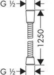 Hansgrohe Brausenschlauch Sensoflex 1250mm chrom
