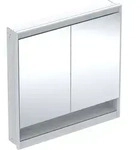 Geberit ONE Spiegelschrank mit Ni/Comf.Light 2 T&uuml;ren, UP-Mont., 90x90x15cm, wei&szlig;