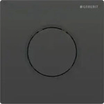 Geberit Typ 10 UR-Strg. mit pneum. Sp-Ausl. Round, schwarz / schwarz matt
