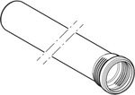 Geberit Silent-Pro Rohr mit Muffe d90mm L100cm