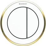 Geberit Typ 10 Fernbet&auml;tigung, rund, pmeum. 2-M-Sp., M&ouml;beldr&uuml;cker, wei&szlig;