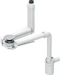 Geberit Clou WT Ablauf d40 Raumsparmodell mit Hebelbet. u. Ventilab....