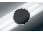 Geberit Sigma10 WC-Strg. rund, elek.Sp., Batt autom/bl, chrom gl&auml;nzend / chrom...