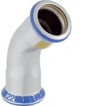 Geberit Mapress Edelstahl Bogen 45Gr d42 (Gas)