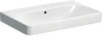Geberit Smyle Waschtisch, eckig, 75x48cm o. Hl., m. &Uuml;l., wei&szlig;