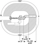 Geberit Badewannenablauf mit Ventilstopfen d52, mit Fertigbauset, DN40/50, chrg