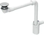 Geberit WT Ablauf d32 Raumsparmodell mit freiem Auslauf, Ventilab. glanzverchrom...