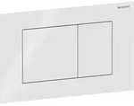 Geberit Sigma40 BetPl., eckig, f. 2-Mengen-Sp wei&szlig;, Glas