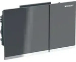 Geberit Omega60 BetPl., eckig, f&uuml;r 2-M-Sp. lava, Glas glzd / verspiegelt