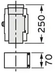 Vaillant Reinigungs&ouml;ffnung Brennwert Luft-/Abgasf&uuml;hrung, PP, 80/125 mm, 0,25m