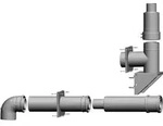 Wolf Anschluss-Set DN80/125 - C53x DN80/125 an der Fassade, raumluftunabh.