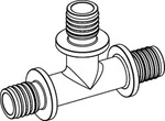 TECEflex T-St&uuml;ck reduziert Dim. 25 x 32 x 25, Standard Messing