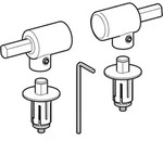 Geberit Set Scharniere f&uuml;r WC-Sitz Flow mit Absenkautomatik, verchromt