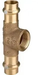 Viega T-St&uuml;ck mit SC Profipress S 4517.2 in 15mm x Rp1/2 x 15mm Rotguss