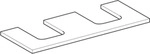 Geberit ONE WT-Pl. Aus re/li f. AWT Schalenf. 120x3x47cm, wei&szlig; hgl.