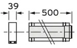 Vaillant Verl&auml;ngerung 0,5 m 80/125 mm f&uuml;r Fassadenverlegung konz. PP/Edelstahl