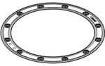 Geberit Set Flachdichtung zu Geberit Pluvia Dachwassereinlauf 25L/s