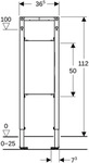 Geberit Duofix Elem. f. St&uuml;tz- u. Haltegriffe 112cm, barrierefrei