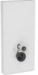 Geberit Monolith Sanit&auml;rmodul f&uuml;r Wand-WC 101cm, Glas wei&szlig; / Aluminium geb&uuml;rstet