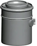 Wolf Anschluss-Adapter DN80/125 m. Me&szlig;stutzen, L:150mm, wei&szlig; steckbar