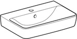 Geberit Renova Compact Waschtisch, 55x37cm m. Hl., m. &Uuml;l., wei&szlig;, KeraTect