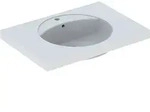 Geberit Preciosa Waschtisch mit Ablagefl&auml;che 80x55cm, m. Hl., m. &Uuml;l., wei&szlig;,