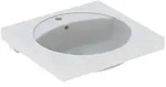 Geberit Preciosa Waschtisch mit Ablagefl&auml;che 60x55cm, m. Hl., m. &Uuml;l., wei&szlig;,