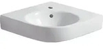 Geberit Renova Compact Eckwaschtisch 69,5x61,5cm, m. Hl., m. &Uuml;l., wei&szlig; Tect