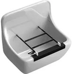 VB Ausgussbecken O.novo 450x350mm Rechteck HL. ohne &Uuml;berlauf Wei&szlig; Alpin