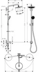 Hansgrohe Showerpipe Croma 220 Reno chrom