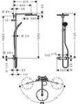 Hansgrohe Showerpipe Raindance Select chrom mit Kopfbrause Raindance Air 1jet 30...