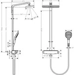 Hansgrohe Showerpipe Raindance Select we./chrom m.Kopfbrause Raindance E Air 1je...