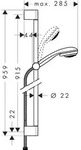 Hansgrohe Brauseset Crometta 85 Vario mit Unica Crometta Typ 90 chrom