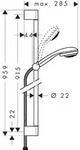 Hansgrohe Brauseset Crometta 85 Multi mit Unica Crometta Typ 90 chrom
