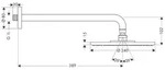 Hansgrohe Tellerkopfbrause Raindance Air 240mm chrom 9,4 l/min mit Brausearm
