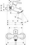 Hansgrohe Wannenmischer Aufputz Talis S chrom
